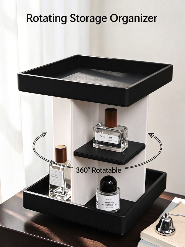 Luxury Skincare Tools - 360 ° Organizador de Maquiagem Giratório,